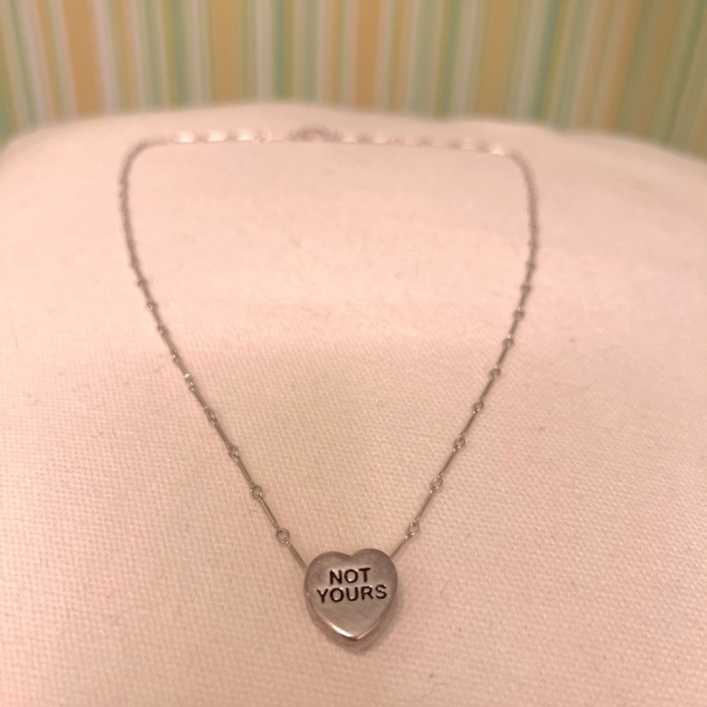 Rare Souvenir Jewelry Not Yours Sweetheart Necklace